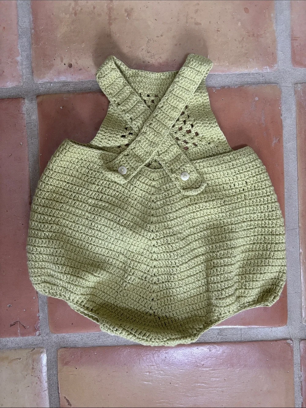 Kate Quinn With Love From Africa Hand Crochet Organic Cotton Bubble Romper